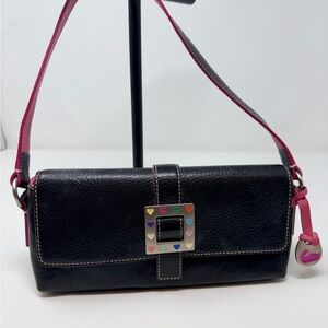 Dooney & Bourke Black and Pink Shoulder Bag